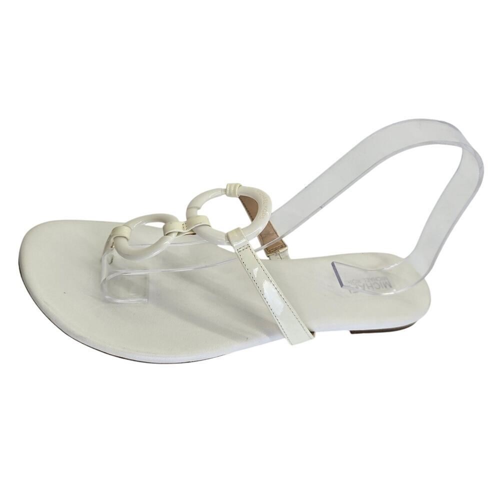 MICHAEL Michael Kors White T-Strap Slingback Sandal